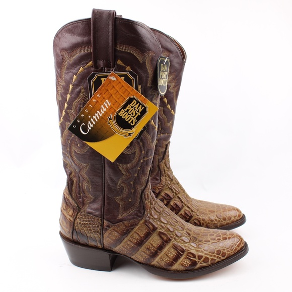 Dan Post Exotic Caiman Crocodile Leather Cowboy